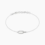 Bracelet Tracee Argent Blanc Oxyde De Zirconium - Bracelets fantaisie Femme | Marc Orian
