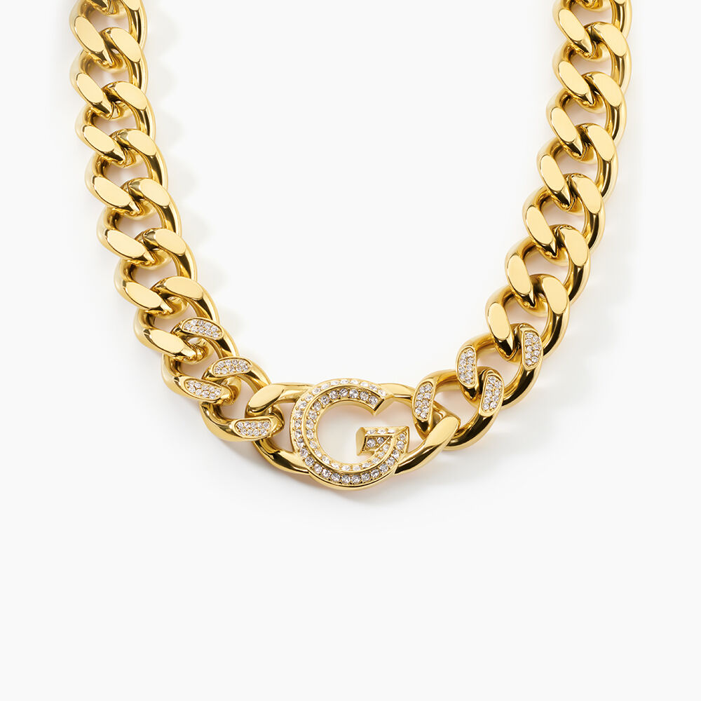Collier Guess G Crystal Acier Jaune Oxyde De Zirconium - Colliers avec pierres Femme | Marc Orian