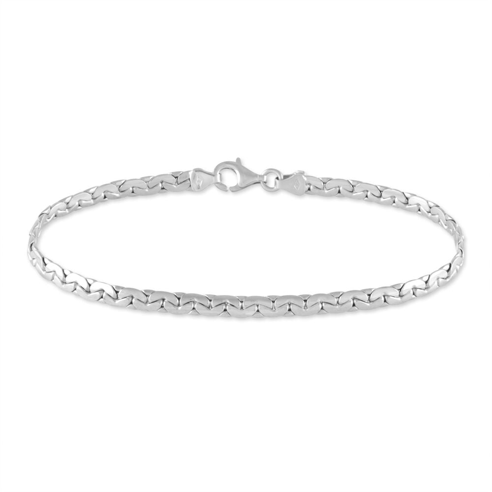 Bracelet Ivy Maille Haricot Or Blanc - Bracelets mailles Femme | Marc Orian