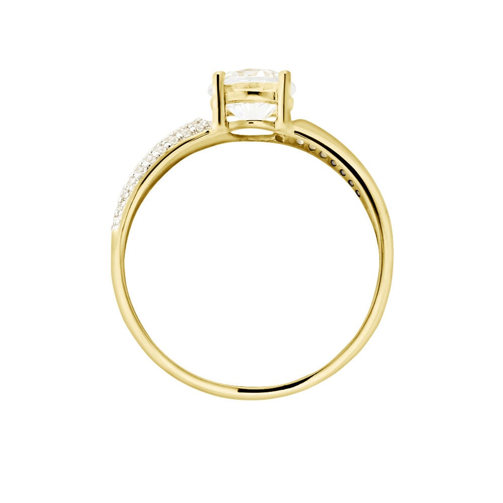 Bague Solitaire Messine Or Jaune Oxyde De Zirconium - Solitaires Femme | Marc Orian