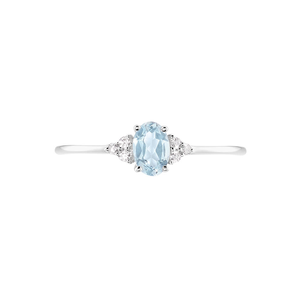 Bague Diapre Or Blanc Topaze Oxyde De Zirconium - Bagues pierres fines Femme | Marc Orian