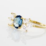 Bague Or Blanc Dayron Topaze Oxydes De Zirconium - Bagues pierres fines Femme | Marc Orian