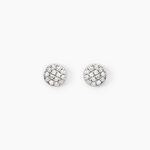 Boucles D'oreilles Puces Teani Or Blanc Diamant - Puces Femme | Marc Orian