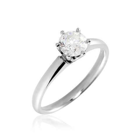 Bague Solitaire Samantha Or Blanc Diamant - Solitaires Femme | Marc Orian