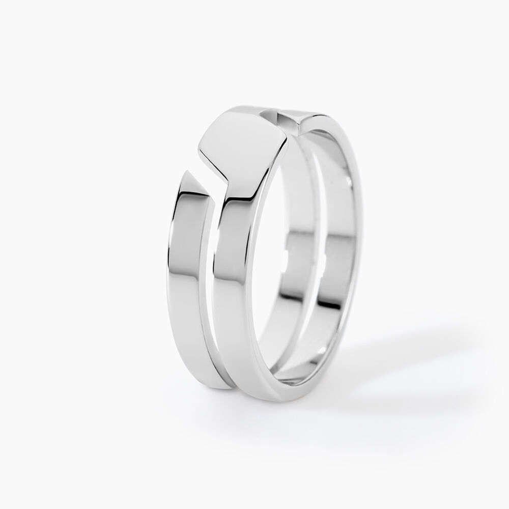 Bague Achille Acier Blanc - Bijoux fantaisie Homme | Marc Orian