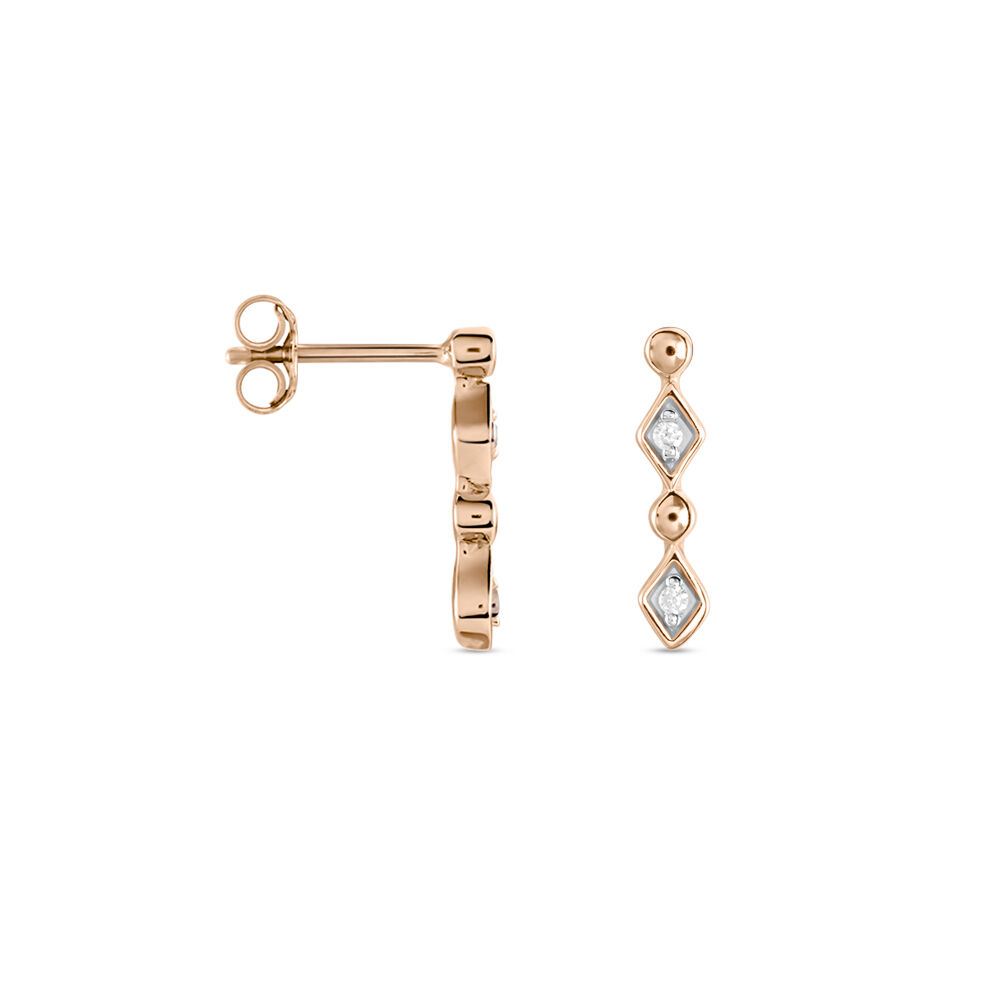 Boucles D'oreilles Puces Argent Rose Donaoxydes De Zirconium - Puces Femme | Marc Orian