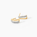 Boucles D'oreilles Puces Clotilda Or Jaune Diamant - Puces Femme | Marc Orian