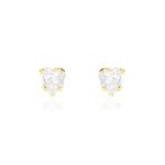 Boucles D'oreilles Puces Leidi Or Jaune Oxyde De Zirconium - Puces Famille | Marc Orian