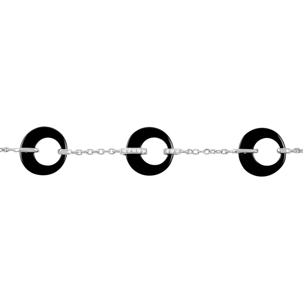 Bracelet Suzanne Argent Blanc Céramique Et Oxyde De Zirconium - Bracelets chaînes Femme | Marc Orian
