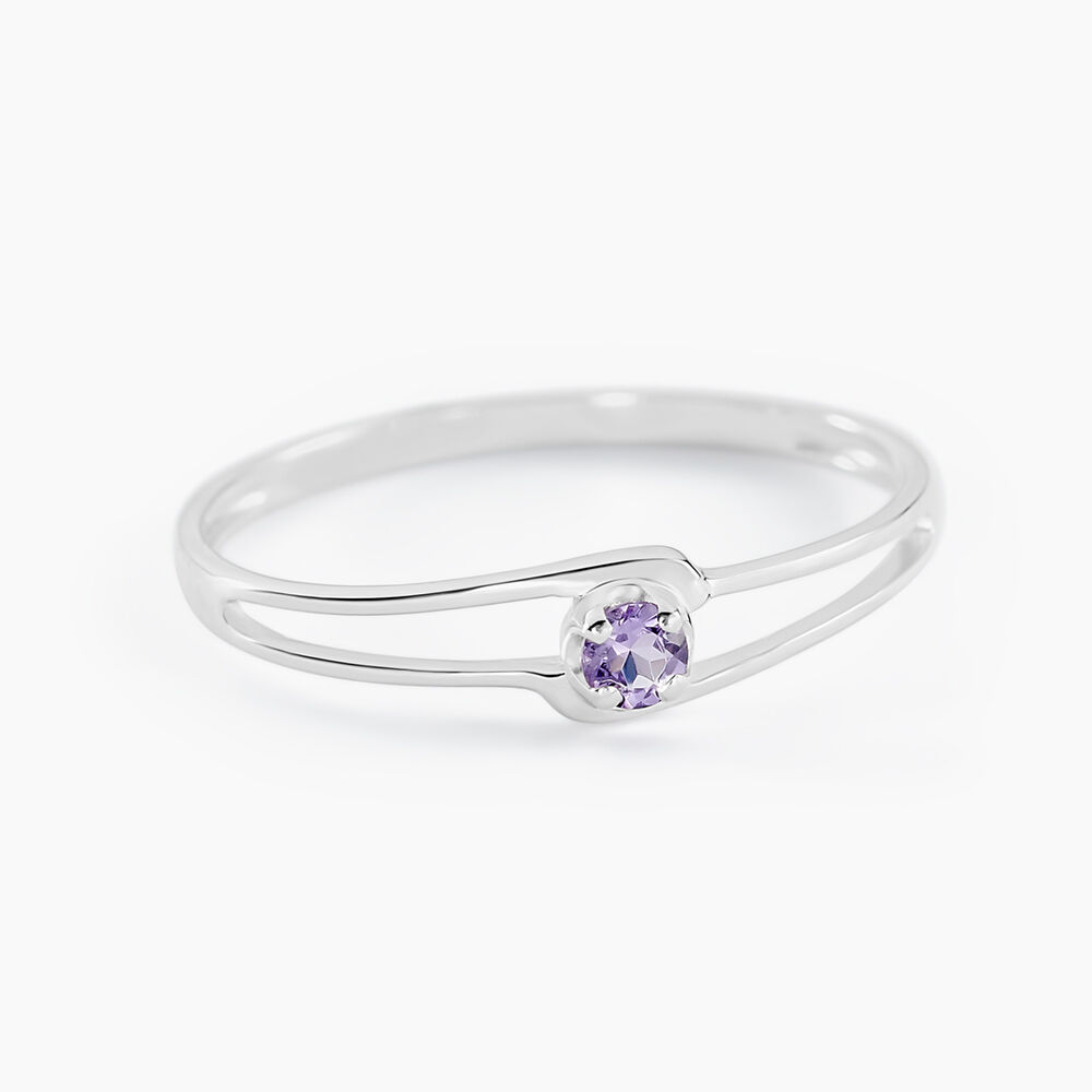 Bague Veroucha Or Blanc Amethyste - Bagues pierres fines Femme | Marc Orian