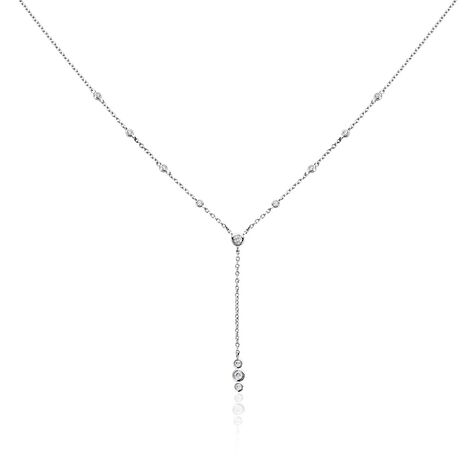 Collier Capella Argent Blanc Oxyde De Zirconium - Colliers avec pierres Femme | Marc Orian