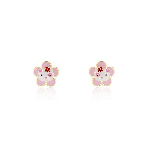 Boucles D'oreilles Puces Etoile Chat Or Jaune - Clous d'oreilles Enfant | Marc Orian