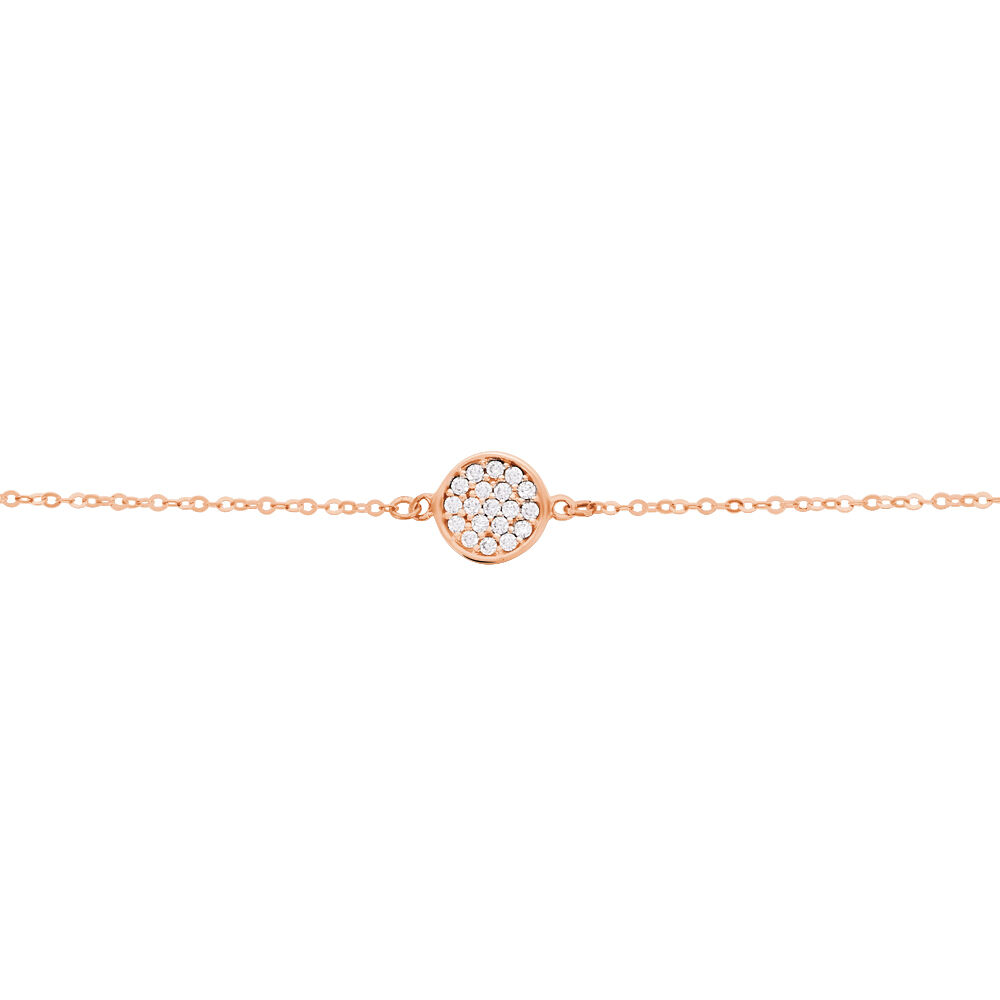 Bracelet Helinie Or Rose Oxyde De Zirconium - Bracelets Medailles Femme | Marc Orian