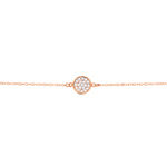 Bracelet Helinie Or Rose Oxyde De Zirconium - Bracelets Medailles Femme | Marc Orian