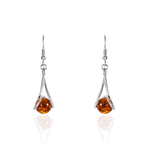 Boucles D'oreilles Pendantes Argent Blanc Simona Ambre - Pendantes Femme | Marc Orian