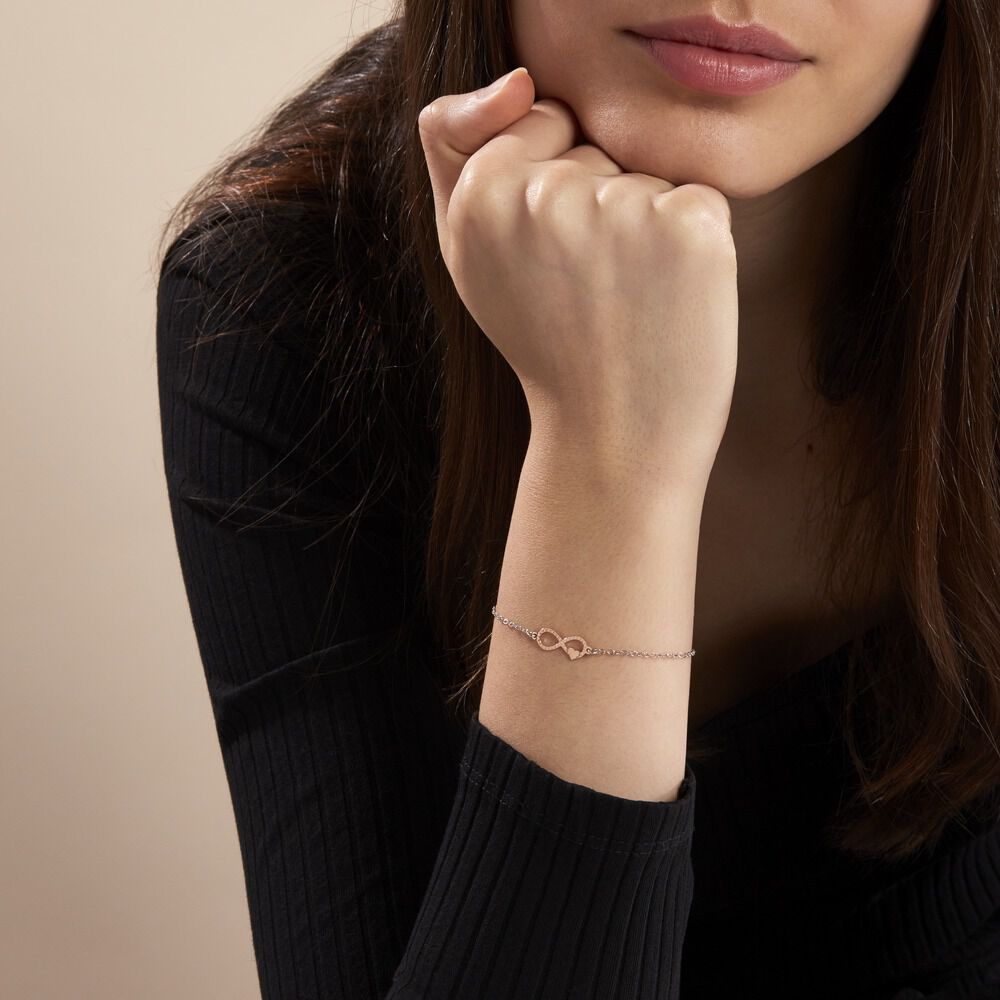 Bracelet Argent Bicolore Vikenti - Bracelets chaînes Femme | Marc Orian
