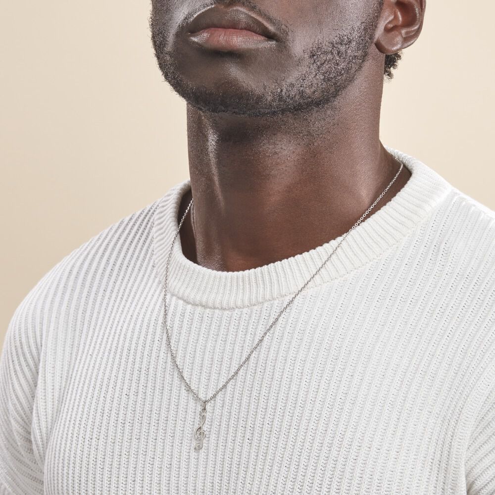 Pendentif Pio Argent Blanc - Pendentifs Famille | Marc Orian