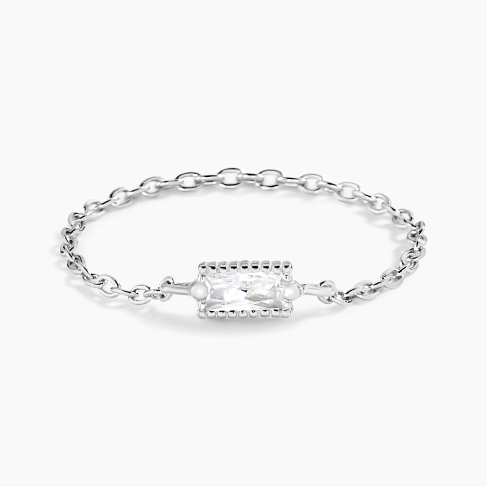Bague Lipa Argent Blanc Oxyde De Zirconium - Solitaires Femme | Marc Orian