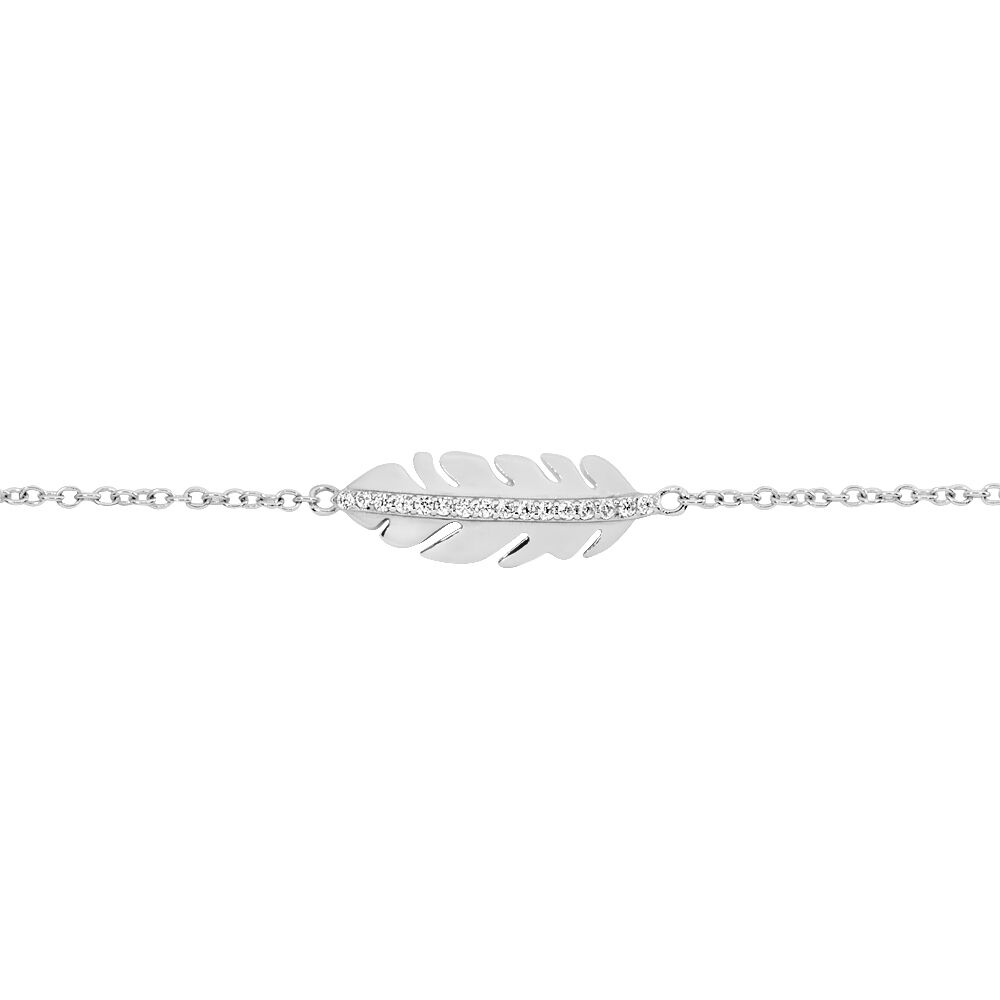 Bracelet Cynthia Argent Blanc Oxyde De Zirconium - Bracelets chaînes Femme | Marc Orian