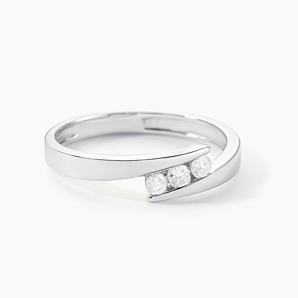 Bague Galya Or Blanc Diamant - Bagues fian&ccedil;ailles Femme | Marc Orian