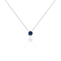 Collier Dwight Argent Blanc Oxyde De Zirconium Bleu