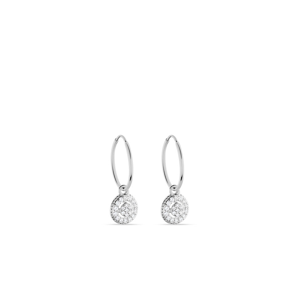 Créoles Lulu Or Blanc Oxyde - Créoles Femme | Marc Orian