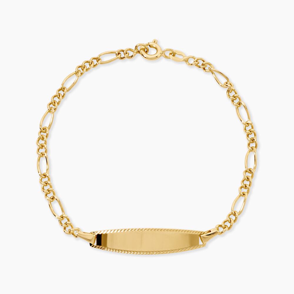 Bracelet Identit&eacute;e Bartolomee Argent Dor&eacute; A L'Or 750/1000 - Gourmettes Enfant | Marc Orian