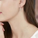 Boucles D'oreilles Pendantes Vanessa Or Blanc Diamant - Pendantes Femme | Marc Orian