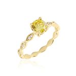 Bague Kurt Plaqu&eacute; Or Jaune Oxyde De Zirconium - Bijoux fantaisie Femme | Marc Orian