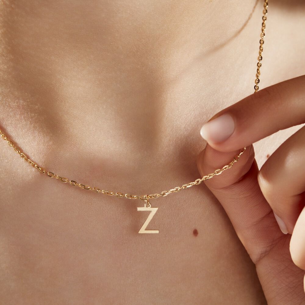 Pendentif Ionia Lettre Or Jaune - Pendentifs Famille | Marc Orian