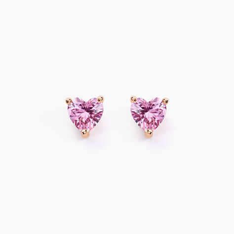 Boucles D'oreilles Puces Kelvyn Argent Rose Oxyde De Zirconium - Puces Femme | Marc Orian