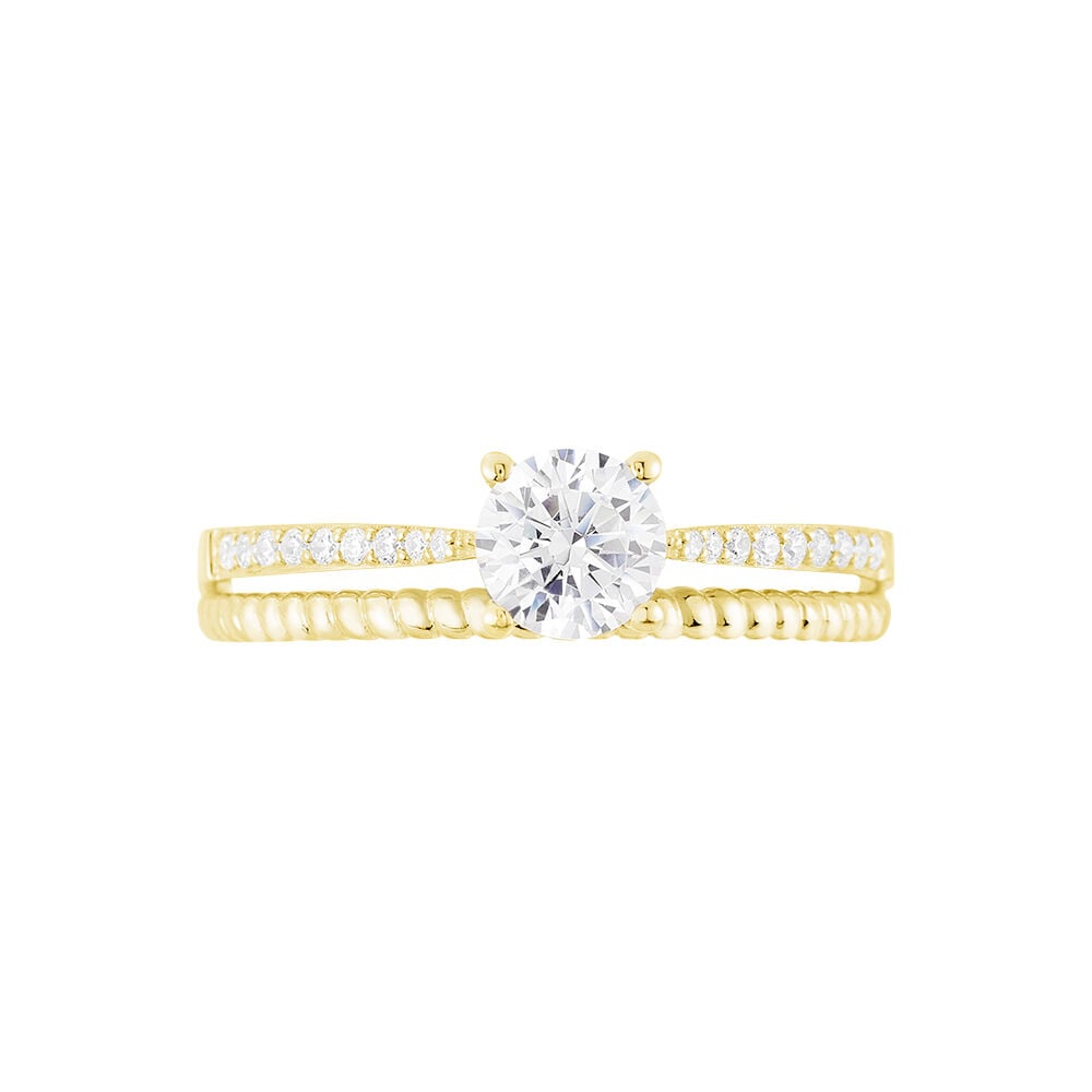 Bague Solitaire Rosemonde Or Jaune Oxyde De Zirconium - Solitaires Femme | Marc Orian