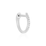 Cr&eacute;ole Unitaire Aryanna Or Blanc Diamant - Piercings d'oreilles Famille | Marc Orian