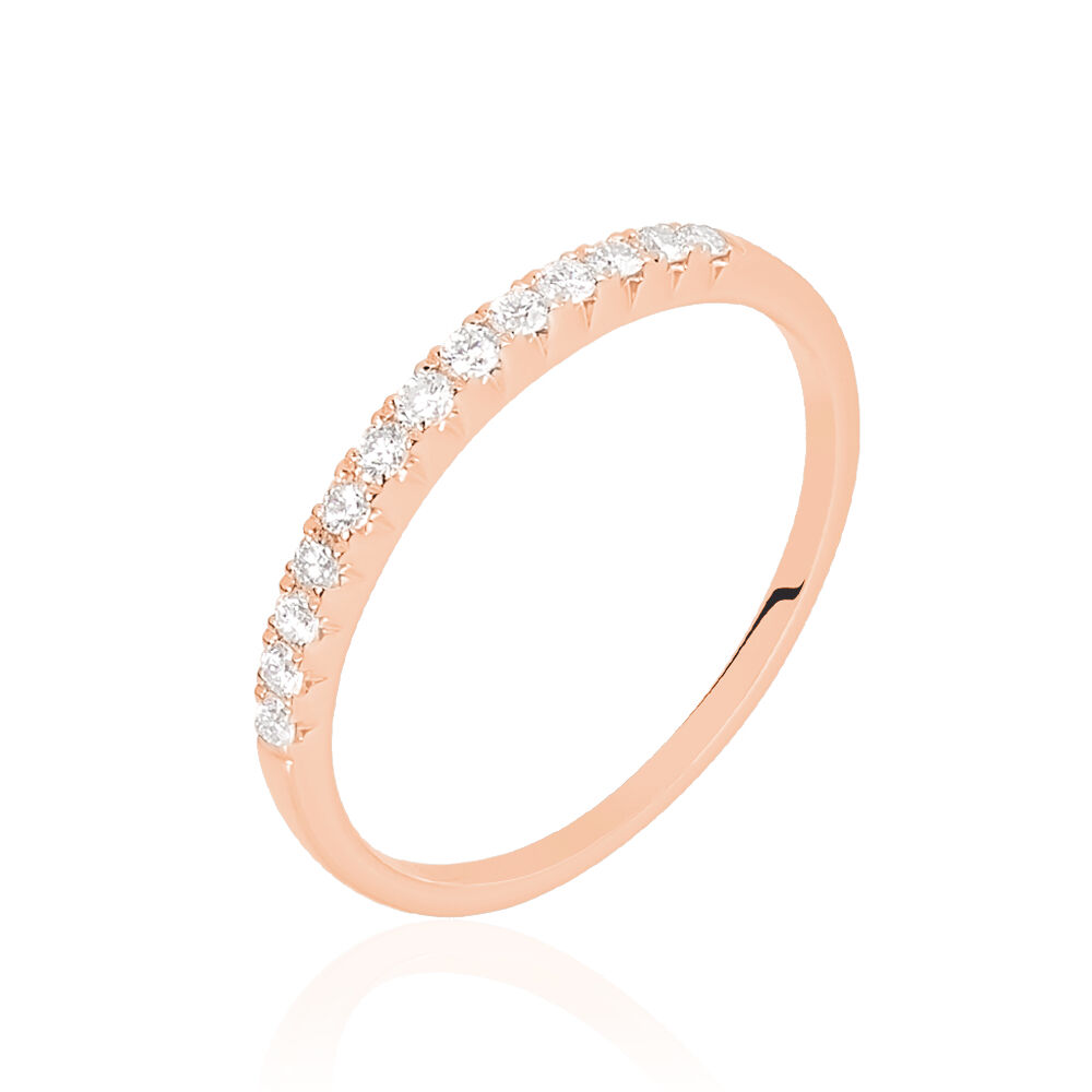 Alliance Pristina Or Rose Diamant - Alliances avec pierres Femme | Marc Orian