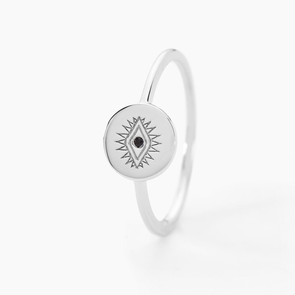 Bague Dristie Argent Blanc Turquoise - Bagues de promesse Femme | Marc Orian