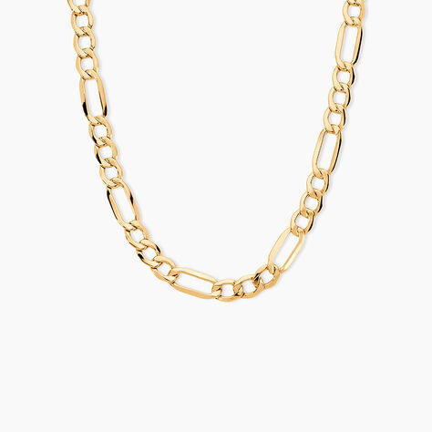 Collier Or Jaune Maille Altern&eacute;e - Chaines Homme | Marc Orian