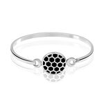 Bracelet Jonc Aviva Acier Blanc Strass - Bracelets joncs Femme | Marc Orian