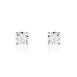 Boucles D'oreilles Puces Victoria Or Blanc Diamant - Puces Famille | Marc Orian