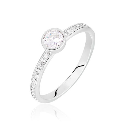 Bague Solitaire Mathylda Argent Blanc Oxyde De Zirconium - Solitaires Femme | Marc Orian