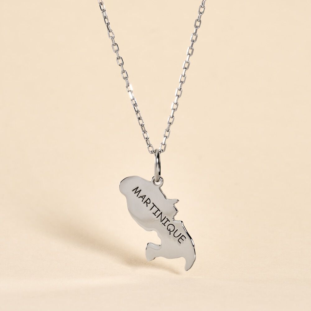 Pendentif Thea Argent Blanc - Bijoux fantaisie Famille | Marc Orian