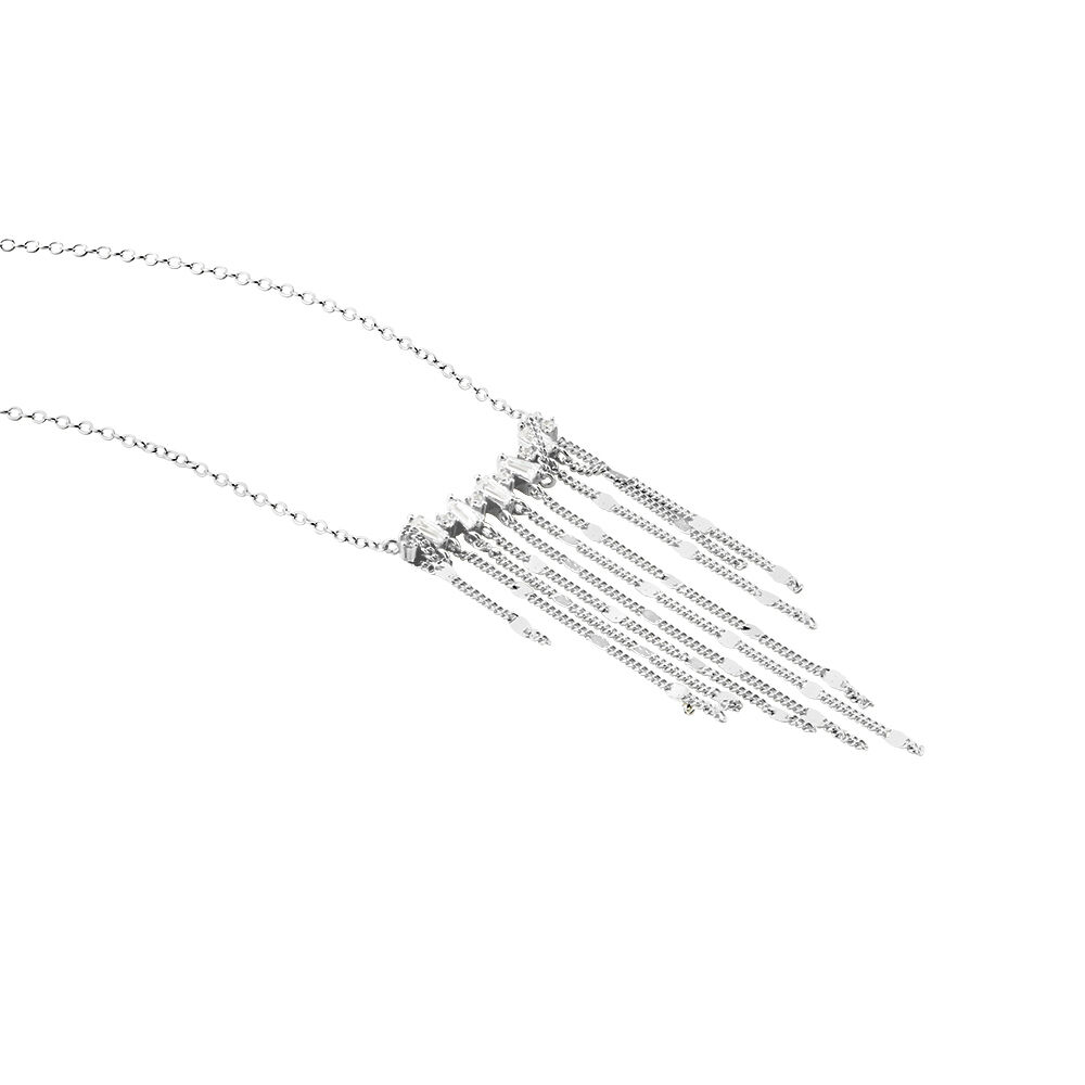 Collier Argent Blanc Vilko Oxydes De Zirconium - Colliers avec pierres Femme | Marc Orian