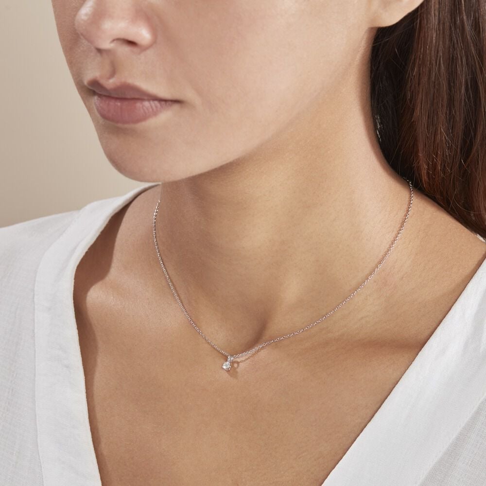 Pendentif Aphrodite Or Blanc Diamant - Pendentifs Femme | Marc Orian