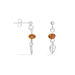 Boucles D'oreilles Pendantes Nolana Argent Blanc Ambre - Pendantes Femme | Marc Orian