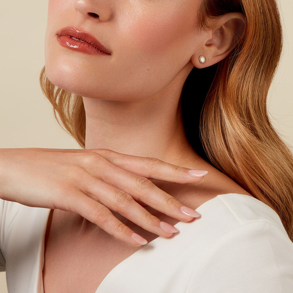 Boucles D'oreilles Puces Himelinda Or Jaune - Puces Femme | Marc Orian