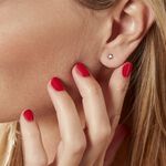 Boucles D'oreilles Puces Doreen Carre Or Jaune Oxyde De Zirconium - Puces Femme | Marc Orian