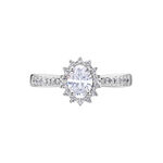 Bague Or Blanc Myles Diamants Synth&eacute;tiques - Parures de mariage Femme | Marc Orian