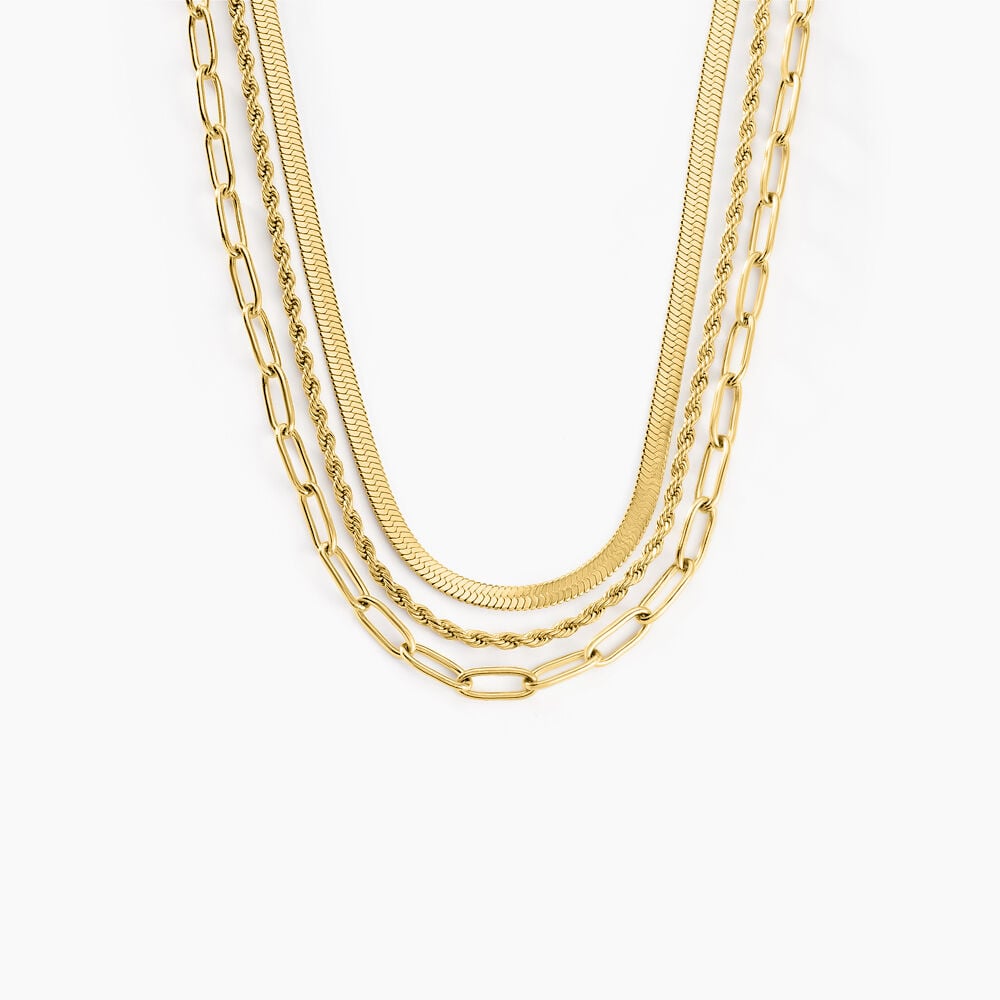 Collier Thika Acier Jaune - Colliers fantaisie Femme | Marc Orian