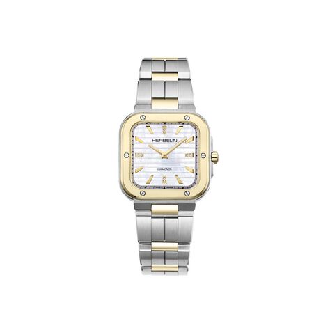 Montre Herbelin Cap Camarat Square Nacre Blanche - Montres étanches Femme | Marc Orian