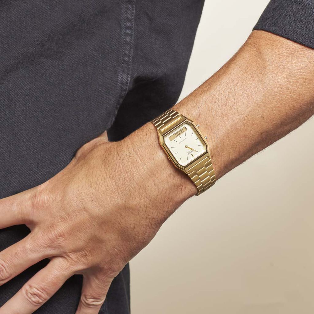 Montre Casio Collection Vintage Champagne - Montres classiques Famille | Marc Orian