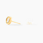 Boucles D'oreilles Puces Eden Serti Pneu Or Jaune Oxyde De Zirconium - Puces Femme | Marc Orian